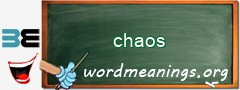 WordMeaning blackboard for chaos